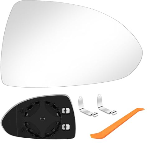 DifenzuSJ Spiegelglas für Opel Corsa D 07.2006-08.2014 Corsa E 09.2014-06.2019, Außenspiegel Rechts Beheizbar Asphärisch, Ersatzspiegelglas Beifahrerseite, Auto Spiegel Glas Ersatz für Opel Corsa D E