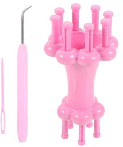 GRIRIW Telar Tamaños Portátil de Compacto Extremo de Doble Cuerda y Aleatorio Estilo Plástico Tejer Dos Herramienta en Adecuado para Entusiastas del Tejido