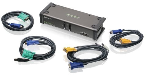 IOGEAR 2 Port Dual View KVM Switch W/Audio/USB Periph Sharing, GCS1742 (W/Audio/USB Periph Sharing)
