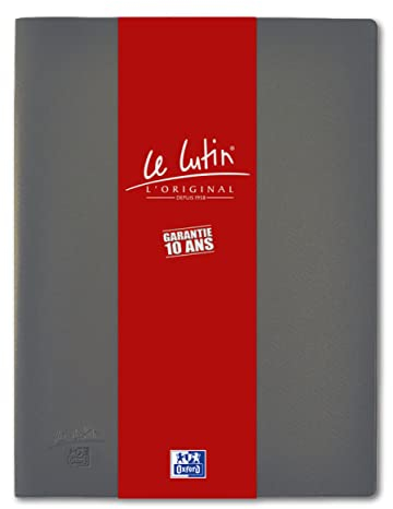 OXFORD Protège-Documents Le Lutin® L'Original A4 60 vues / 30 pochettes Couverture PVC Gris