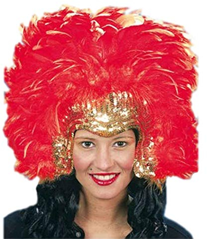 Faschingshut Rio Kopfschmuck gold rot