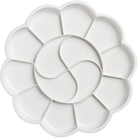 Studio Essentials : Daisy Plastic Palette : 20cm Diameter (APX.8in) : 14 Well