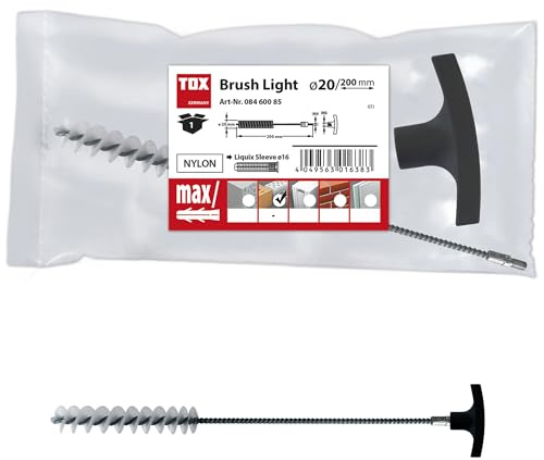 TOX Reinigungsbürste Brush Light 20mm , 1 Stück, 08460085 | Bohrlochbürste für Hohl- und Lochstein, entfernt Bohrstaub, ergonomischer Griff, 08460085