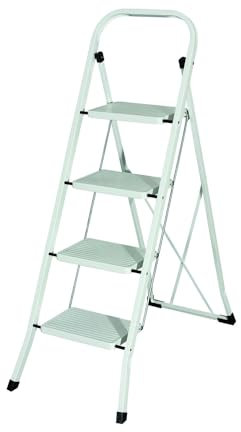 MAURER 23010104 Escalerilla Acero 4 Peldaños Uso Doméstico