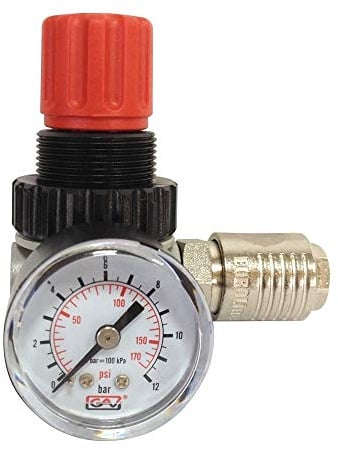 Cevik CA-970PRO - Accesorio De Neumatica Regulador de presión con manómetro.1/4 hembra.180 lt./min.