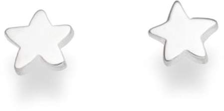 DUR Stern Ohrstecker aus poliertem 925er Sterling-Silber – Eleganter, zeitloser Schmuck für jeden Anlass, Maße: 5 x 5 mm, S1408