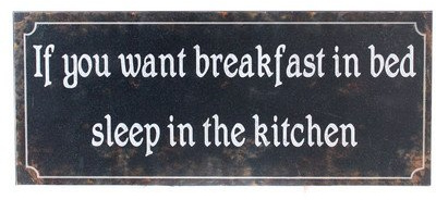 Wanddekoration If you want breakfast in bed