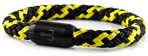Fischers Fritze Armband Segeltau Torpedomakrele schwarz gelb - Handgemacht im Geschenkkarton I Maritim & Wasserfest (24)