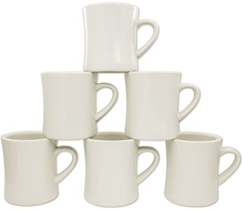 Coletti Taza de café del Restaurante del Vintage COL104 | Juego de 6 Tazas de café, 10 oz