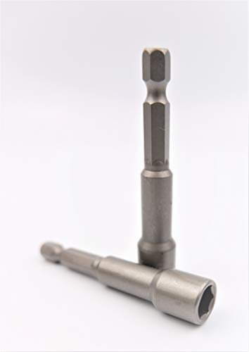 (Pack of 2) Impact Quality 8mm (5/16) Tek Screw Driver bit Adaptor - Roofing cladding tech bit