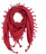 Baumwolltuch - Tuch fein & dicht gewebt - mit Fransen - Schal - 100x100 cm - 100% Baumwolle Farbe: rot