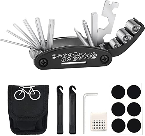 TBoonor 16-in-1 Fahrrad-Multitool, Multifunktionswerkzeug Reparatur Set, Pocket Tool
