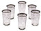 Orientalische verzierte Teegläser Set 6 Gläser bunt Gold | Marokkanische Tee Gläser 6 Farben Deko orientalisch | 6 x Orientalisches Marokkanisches Teeglas verziert | Muster auswählen (weiss)