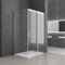 Durovin Bathrooms 1400 x 900mm L Shape Rectangular Frameless Shower Enclosure - Sliding Door - 8mm Safety Clear Glass