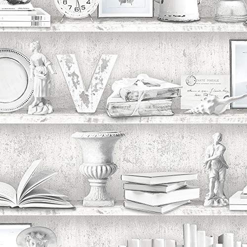 FH37505 - Homestyle Quirky Random Objects Grey White Galerie Wallpaper