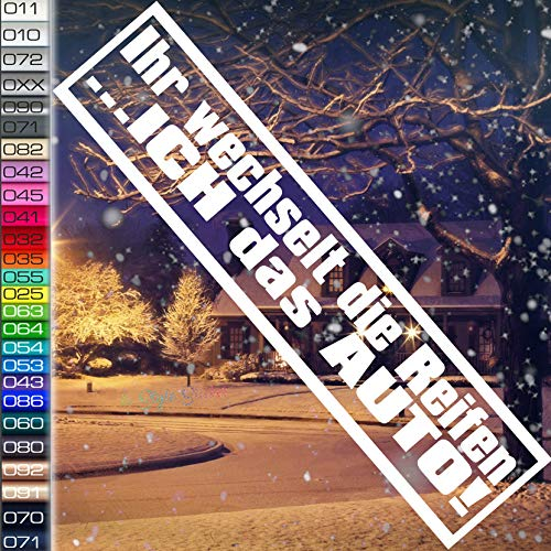 Winteraufkleber Ihr wechselt die Reifen, ich das Auto Winterauto Aufkleber Schnee Heckscheibe Sticker Frontscheibe xdrive Winterkarre Winterreifen Winterwagen Snow