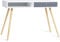 IDMarket – skandinavischer Schreibtisch EFFIE Holz weiß Schublade grau