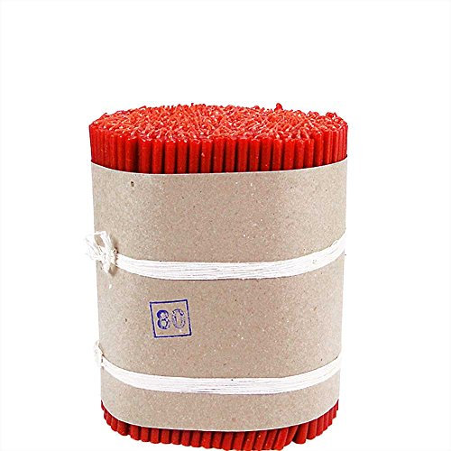 NKlaus 975g (ca. 200 St.) Altarkerzen rot ruß tropffrei Osterkerzen L: 17,5cm 36255