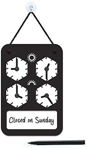 SIGNS - Design à Personnaliser - Horaires Ouverture Magasin - Polygonal Mod. OH04 - Panneau personnalisé Affichage horaire magasin, Horaire ouverture réglable