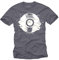 Cooles Dj T-Shirt mit Vinyl Schallplatte Blaugrau Größe XL