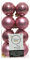 Weihnachtskugeln Kunststoff 4cm x 16 Stück Christbaumkugeln bruchsicher samtpink