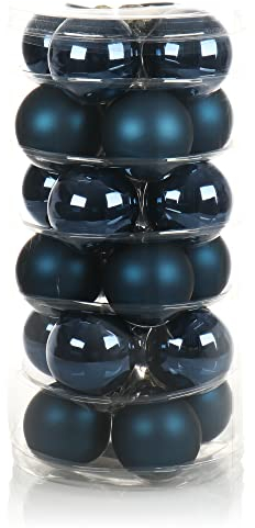 com-four® 24x Weihnachtskugeln, Christbaumkugeln aus echtem Glas für Weihnachten, Baumschmuck für den Christbaum, Ø 6 cm
