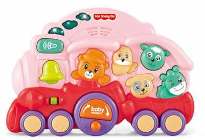 PICCOLOTOYS Train Rose pour Enfants avec lumières et Sons