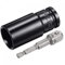 sourcing map 1/2 Drive Socket Accessory Set, 27mm Deep 6-Point Impact Socket 3 Length and 1/4 Hex Shank Adapter