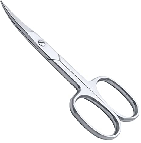 ME MAXEQUIP Cuticle Nail Scissors Curved Shape Professional Stainless Steel Beauty Scissors, for Manicure Pedicure, Eyebrows, Nose, Hair Trimming Beauty Grooming Toenails Women Men