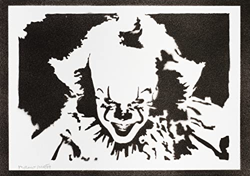 moreno-mata Echtes Handgemachtes Graffiti Pennyw... Horror Filme Aesthetic Poster & Kunstdrucke Bilder Plakat Handmade Deko Wandbilder Wohnzimmer Wanddeko Geschenke für Männer und Frauen