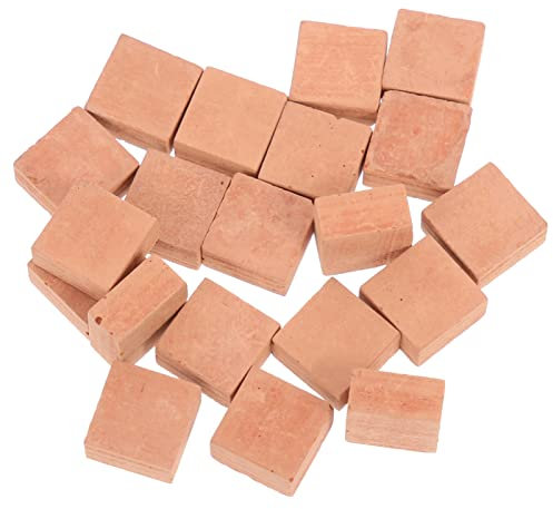 EXCEART 20 STK Simulierte Ziegel Modell Aus Gefälschten Ziegeln Puppenhausfliesen Mikro-Ornamente Mini-rote Ziegel Mini-Steine-Modell Mini-zementsteine Mauerziegel Miniatur Ton Baustoffe