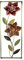 Flair Flower Metall Wandskulptur Blätter Metallbild Wandbild Blume Bild 3D Skulptur Einzigartig Terrassendeko Wandrelief Abstrakt Extravagant Geschenk Designer Wandobjekt Blüten,Rot,ca.88x30cm