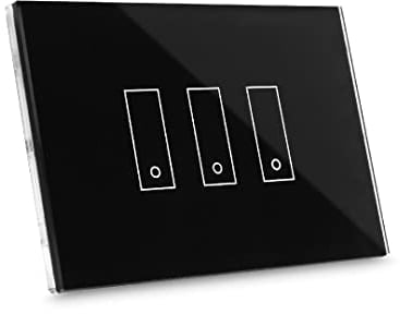 Interruttore di design iotty i3 PLUS, domotica wifi, gestione intelligente di luci e cancelli, deviatore wifi compatibile con Google Home, Alexa e Siri con sensori di temperatura e luminosità