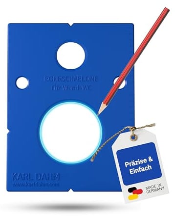 Karl Dahm® Pochoir de signalisation pour raccords de toilettes - Marquages précis pour les installations de toilettes - Utilisation universelle - Idéal pour les systèmes de toilettes, robuste et gain