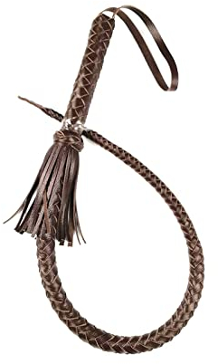 Frusta da equitazione in pura pelle per cani, cavalli e autodifesa – corta, robusta e affidabile