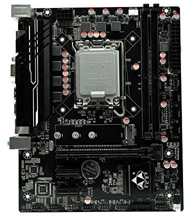 Hauptplatine, H610 Gaming Mainboard Frequenz 3200 MHz LGA1700 (Intel 12a/13. Generation) Kompatibel mit Core i3/i5/i7/i9 und Celeron/Pentium