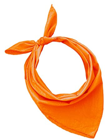 JOPHY & CO. Halstuch aus 100% Baumwolle, 3/5/10 Stück, für Damen, Herren, Kinder, Unisex, einfarbig und/oder mit Paisleymuster, Ref. A644, Orange, Set 10 Stück