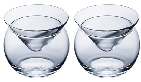 Bafnsiji Servir Ensemble de 2 Caviar, Ensemble de Serveur de Refroidisseur de Caviar en Verre, Tasse en Verre de Whisky, Bol de Service de Refroidisseur de Trempette,150ML