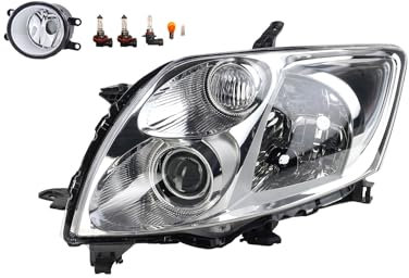 Johns, Scheinwerfer Halogen Front passend für Toyota Auris 03/2007-02/10 H11 HB3 Links + Nebelscheinwerfer + Leuchtmittel