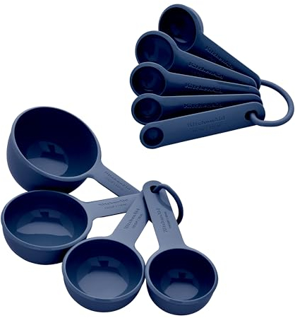KitchenAid Universal Measuring Cup and Spoon Set, 9-Piece, Ink Blue
