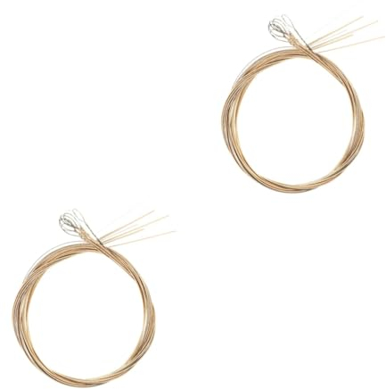 TOYANDONA 16pcs Mandolin String Replacement String Kit Strong Treble Bright Bass Consonant Chord