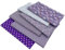 aufodara 6 Stück 50 x 80 cm Baumwollstoff Stoffpakete Groß Patchwork Stoffe Baumwolle, Baumwollstoff Meterware, Stoffe zum Nähen, Patchwork Stoffpaket zum Quilten DIY Basteln Handwerken (Lila)