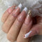Caiguoer Lot de 24 faux ongles carrés longs à presser pour femmes et filles (A)