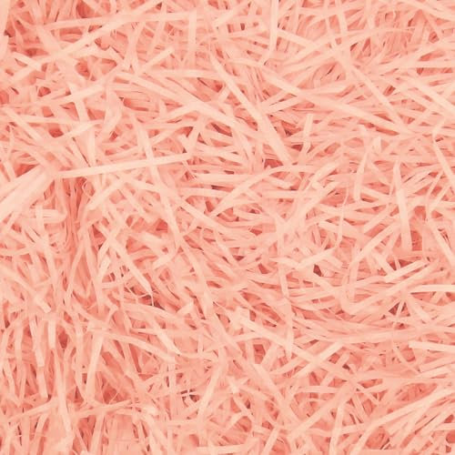 Mamiddle Papier Déchiqueté Raffia 50g - Remplissage Cadeaux Écologique pour Paniers, Boîtes Cadeaux et Décoration de Fête (Pamplemousse)