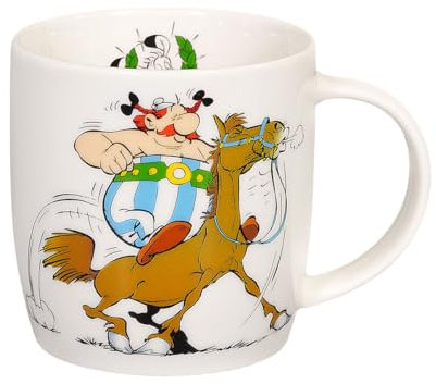 tea4chill Könitz Kaffeetasse Asterix - Reiten. Teetasse 350ml, Porzellan. Design modern, bunt