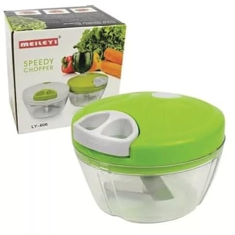 Kitchen Essential Chopper, Pull String Portable Vegetable and Fruit Cutter