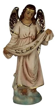 ZICOM Krippenfigur Engel Bethanien natürlich ca. 8cm Polyresin handbemalt