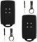 Annlpoy 2 pièces Boîtier pour Renault Clé de Voiture Compatible Smart Key 4-Bouton (Seulement Keyless Go) - Inclus 2 Porte-clés - Convient pour Clio, Espace 5, Master Bus, Talisman et Plus - Noir