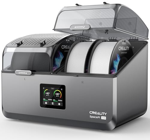 Creality Filamenttrockner 4 Spulen, Space Pi X4 Filament-Aufbewahrungsbox: Dual-unabhängige Heizkammern bis zu 85 ℃, automatische leise, energiesparende Lagerung und aktive Entfeuchtung mit 4 kg PETG