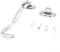 Serratura per porta scorrevole in acciaio inox resistente con gancio per cancelli da giardino e capannoni (argento)